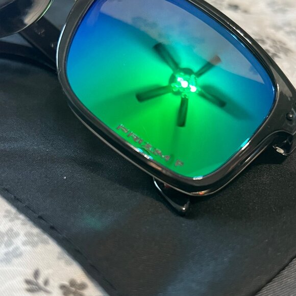 Oakley Sunglasses Holbrook Clear Feame Jade Iridium Prizm Polarized 9102 - Picture 2 of 16